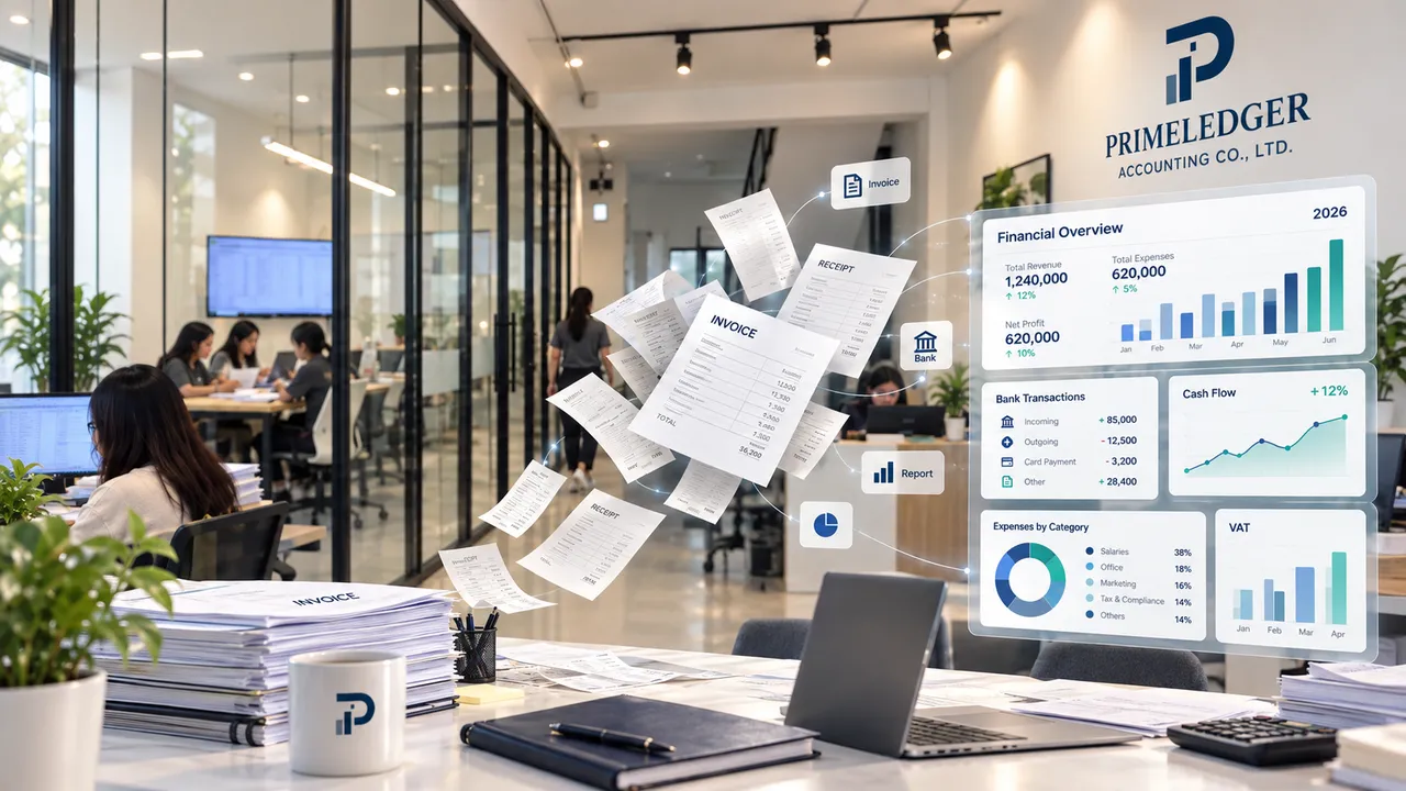 PRIMELEDGER accounting office and financial workflow